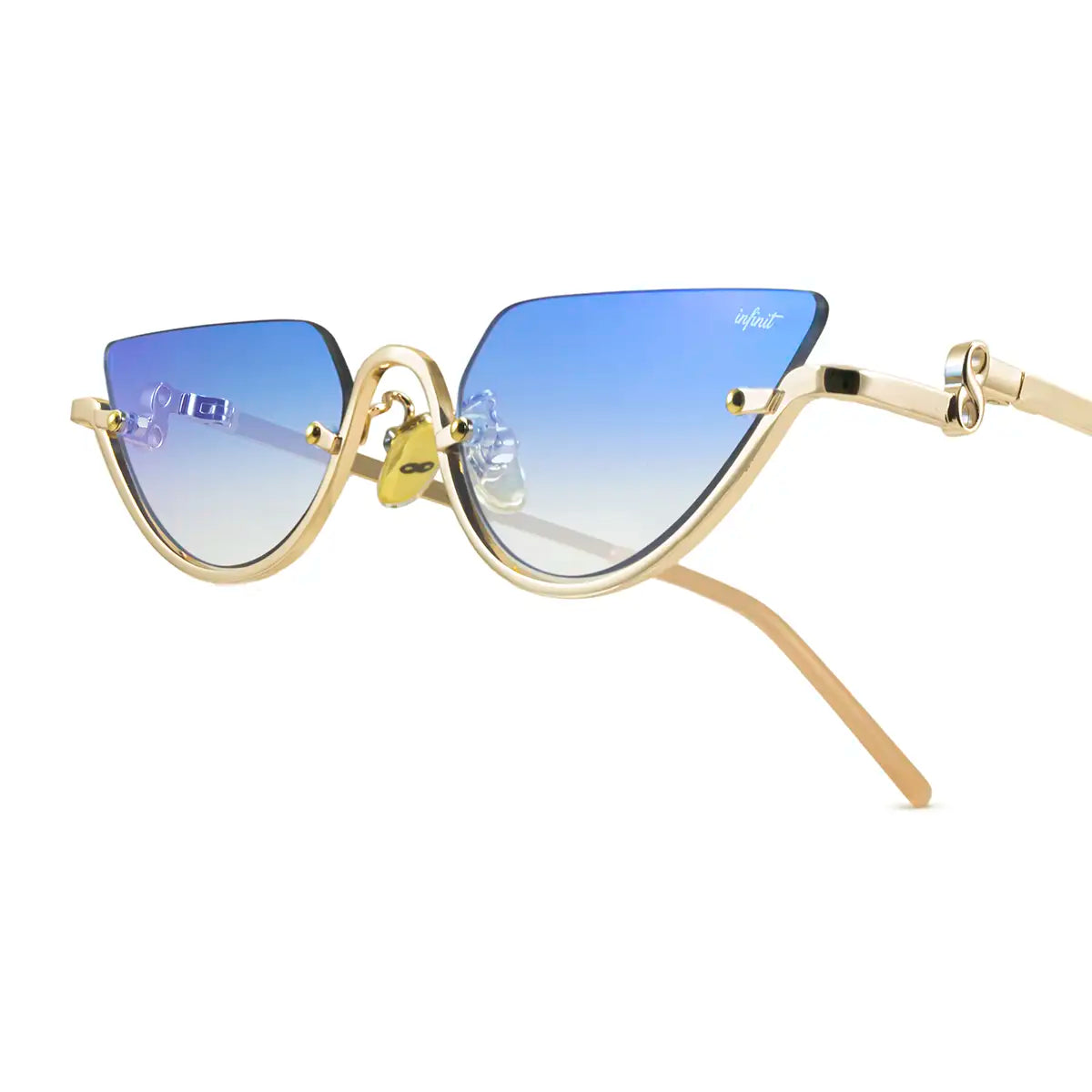 Capri Dorado Lente Suave Espejada Azul