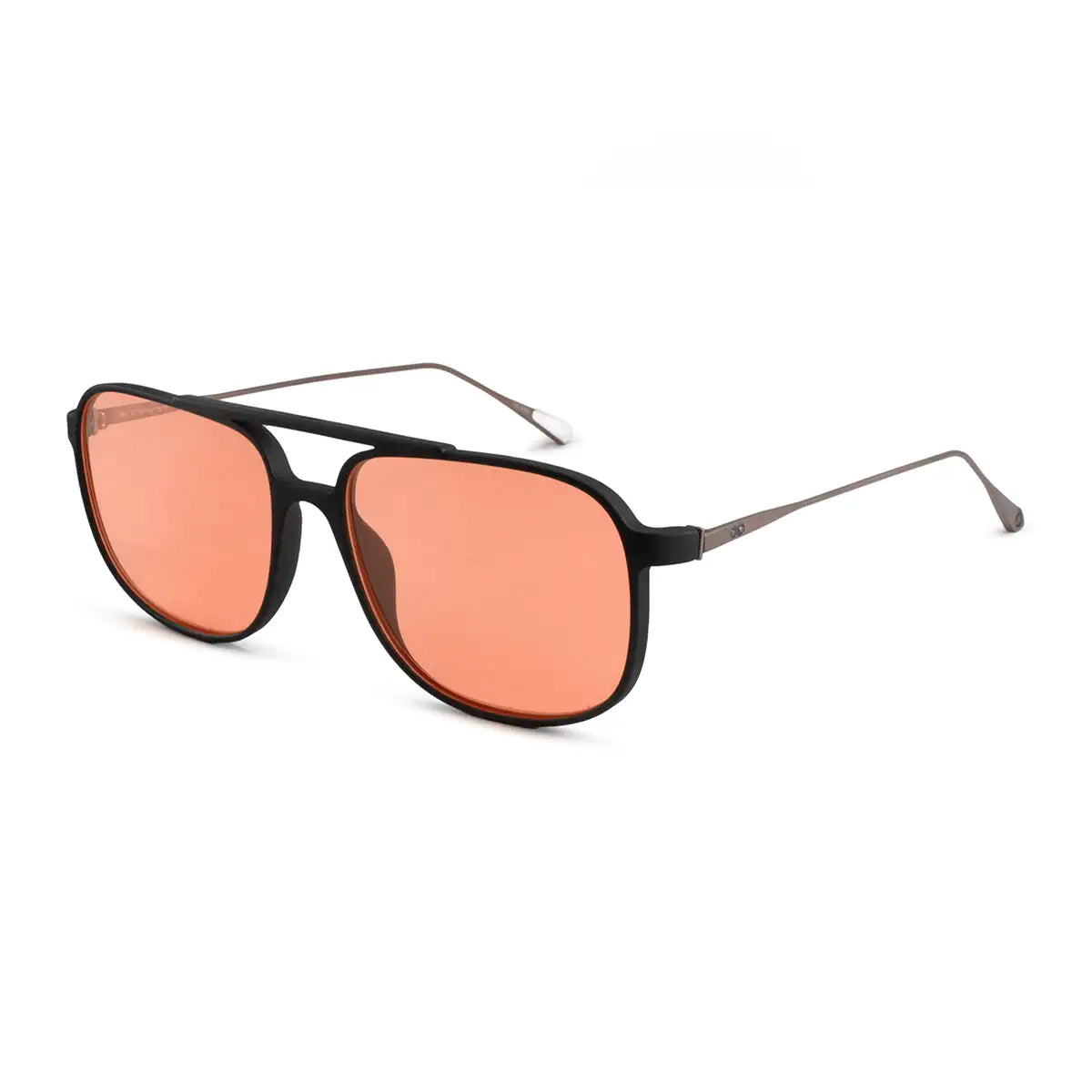 Anteojos De Sol Caravan Negro Mate Lente Naranja