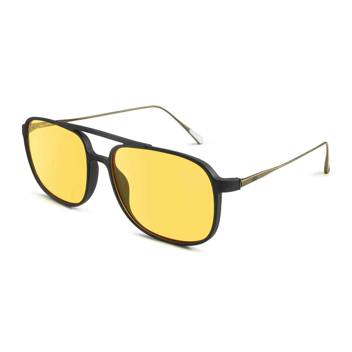 Caravan Negro Mate Lente Amarilla