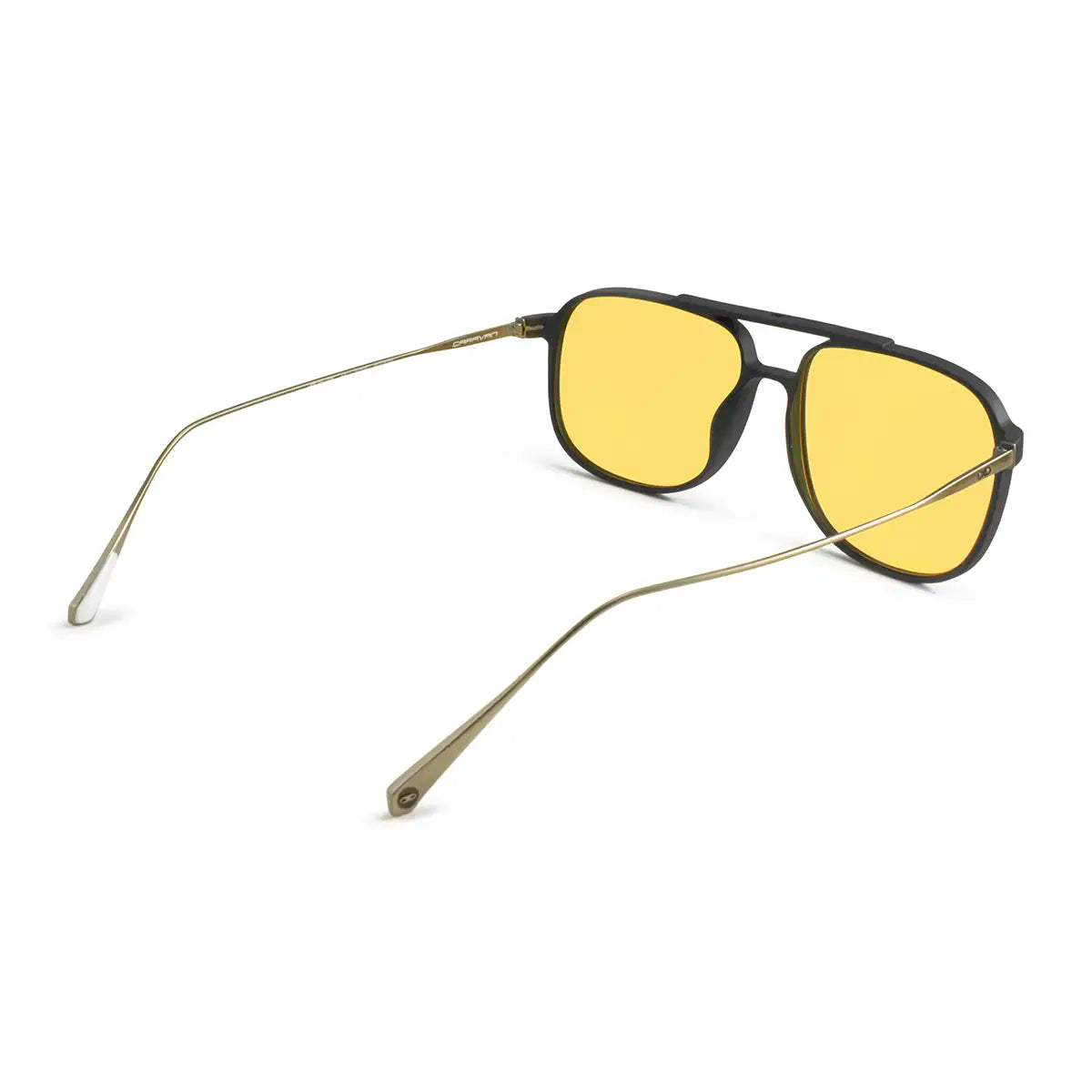 Caravan Negro Mate Lente Amarilla