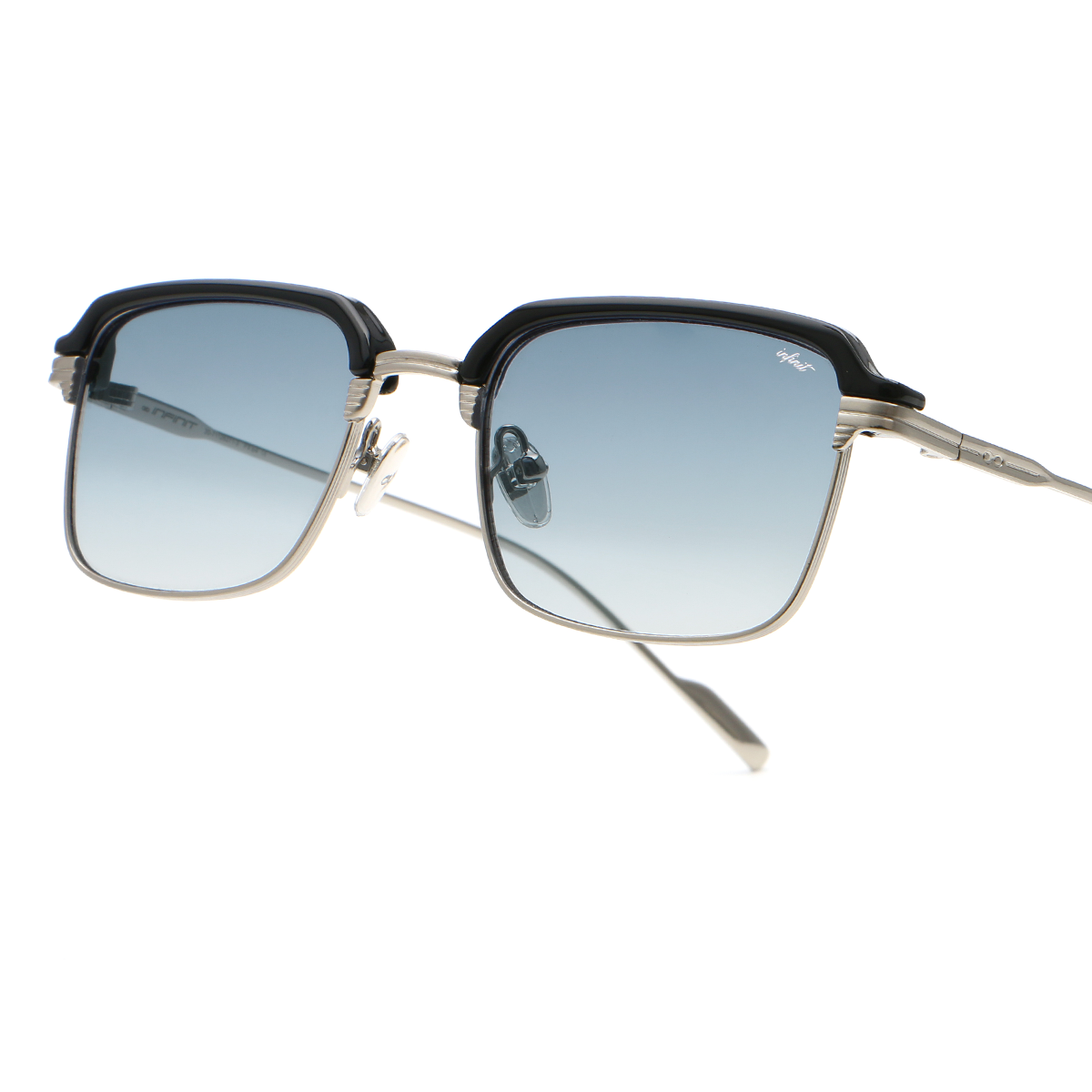 Chicago Plateado Lente Celeste Degrade