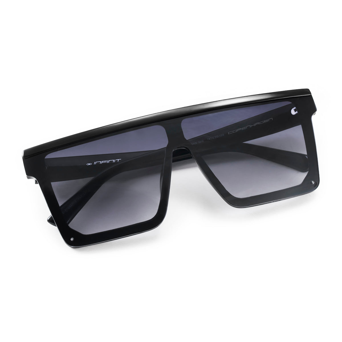 Anteojos de Sol Copenhagen Negro Brillo Lente Gris Degrade