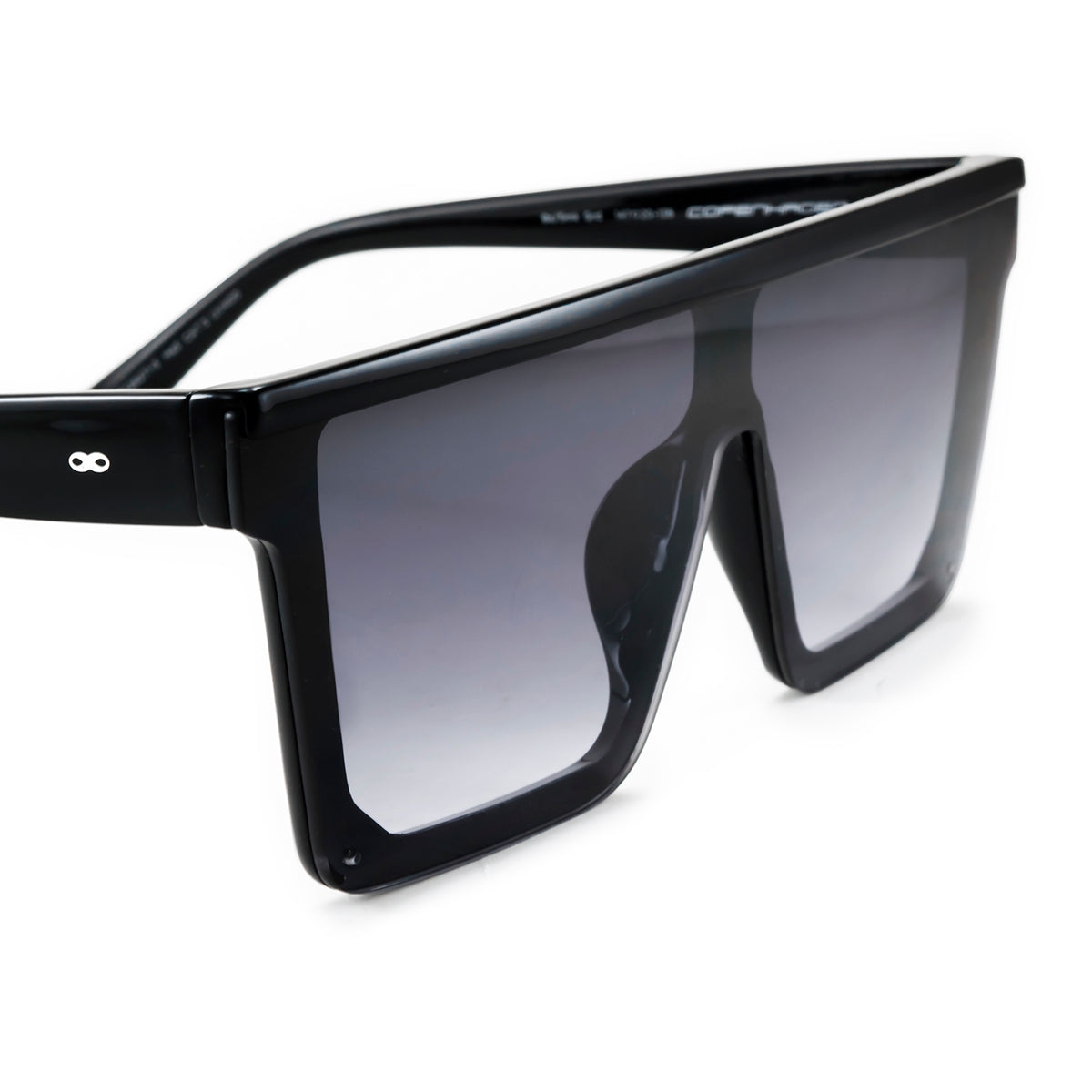 Anteojos de Sol Copenhagen Negro Brillo Lente Gris Degrade