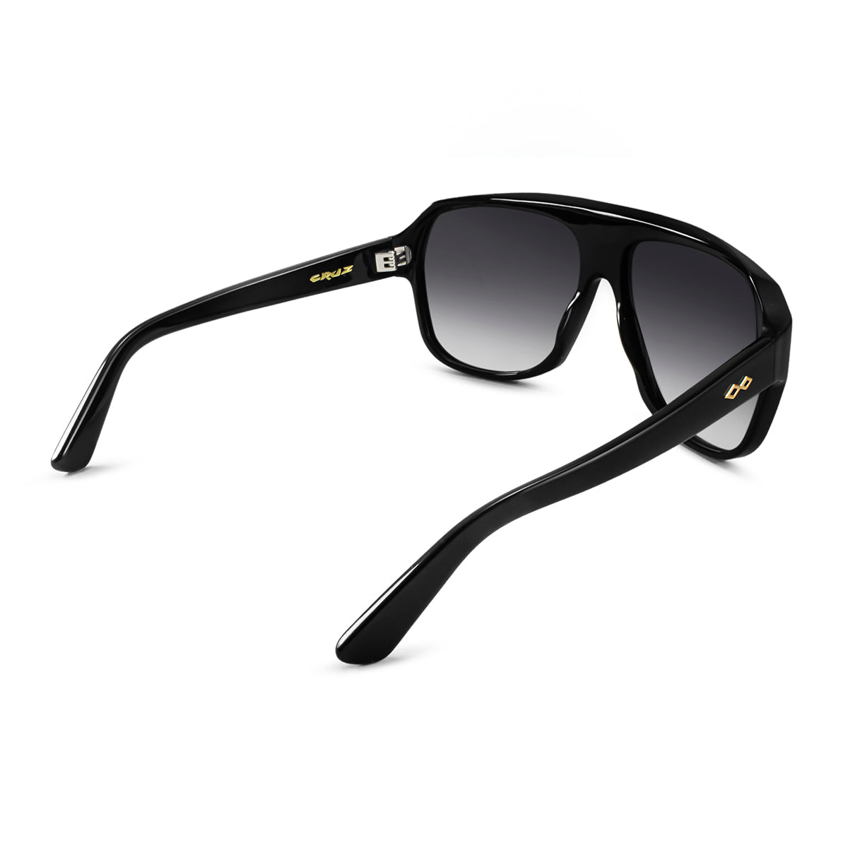 Cruz Negro Brillo Lente Gris Degrade