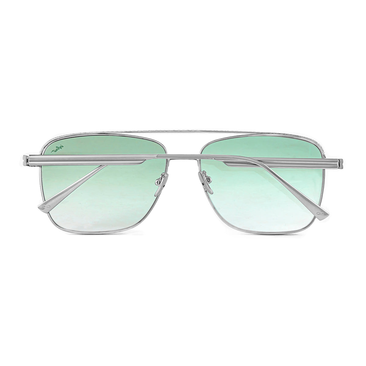Dubai Metal Plateado Lente Verde Degrade - imagen 6