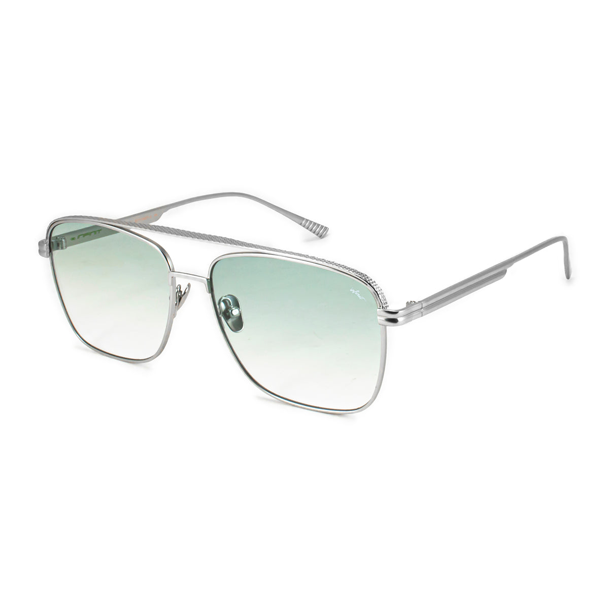 Dubai Metal Plateado Lente Verde Degrade - imagen 5