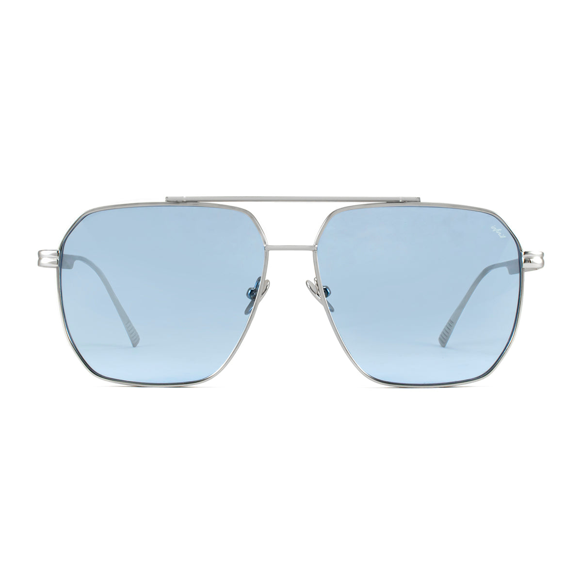 Estambul Metal Plateado Lente Celeste - imagen 1