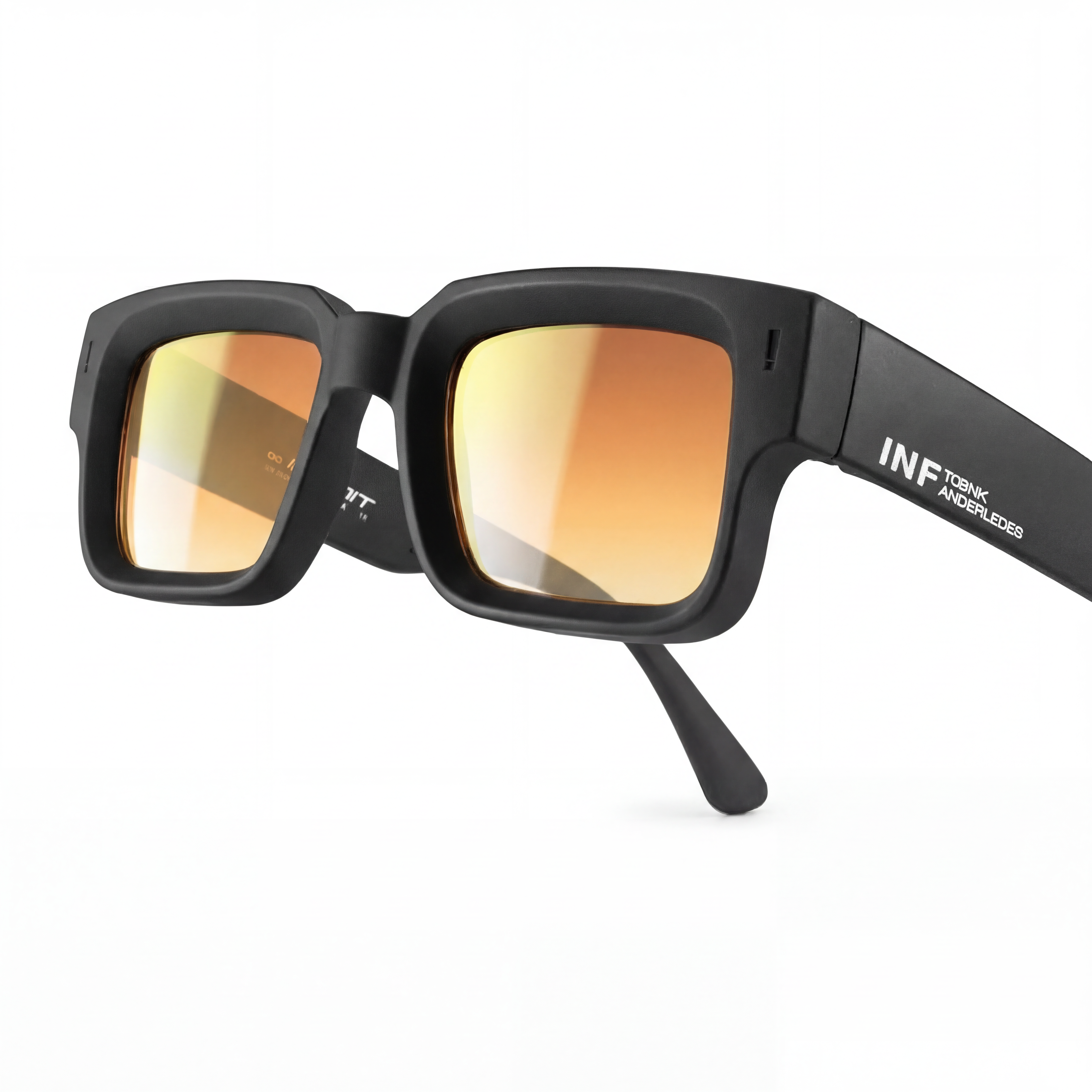 Exclamation Negro Mate Lente Suave Espejada Dorada Degrade - imagen 3