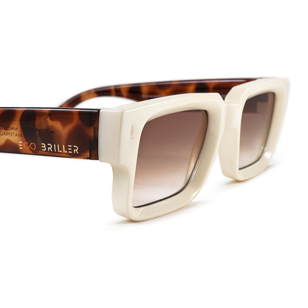 Anteojos De Sol Exclamation Bone Carey Lente Suave Espejada Dorada Degrade Eco Sustentable