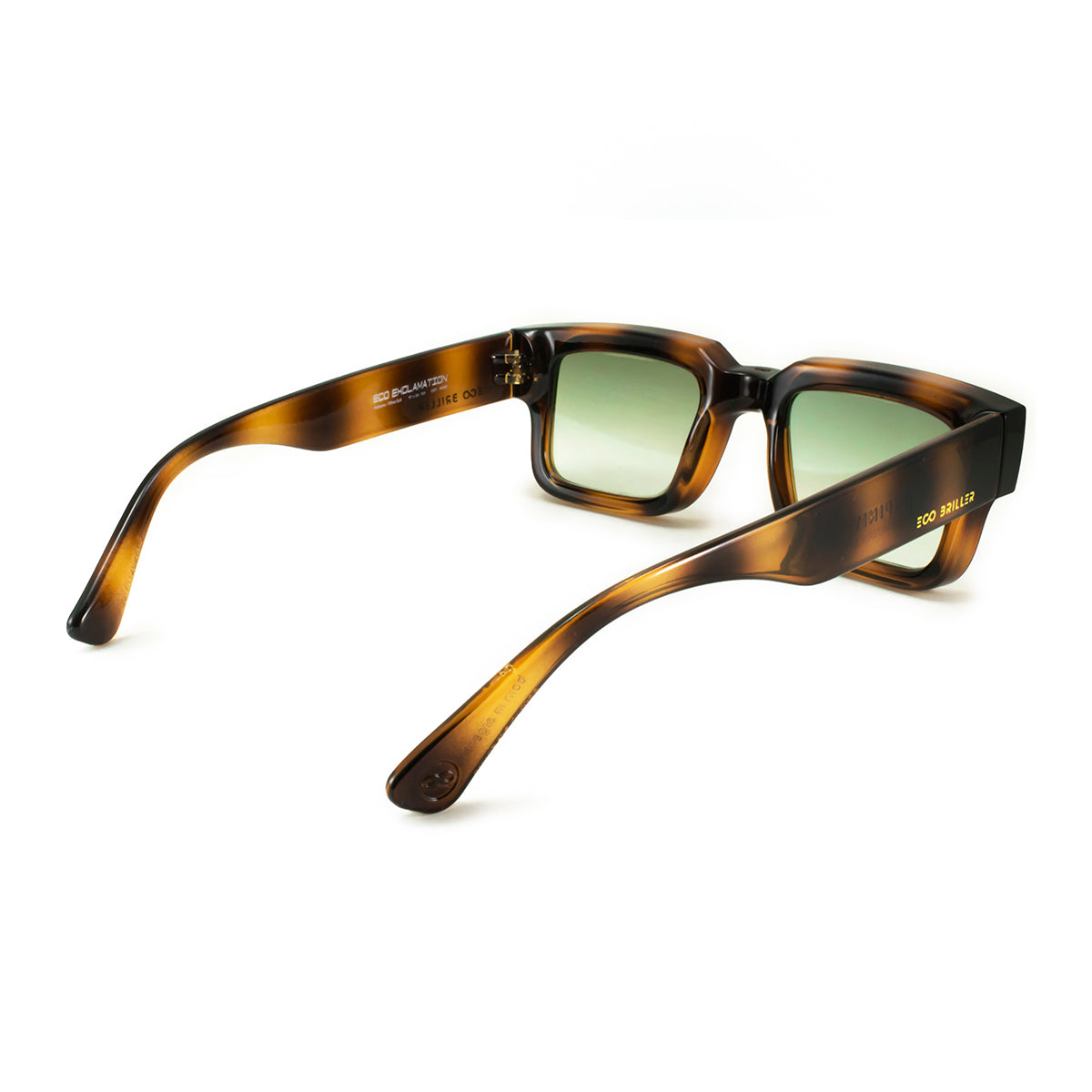 Anteojos De Sol Exclamation Carey Lente Oliva Degrade Eco Sustentable