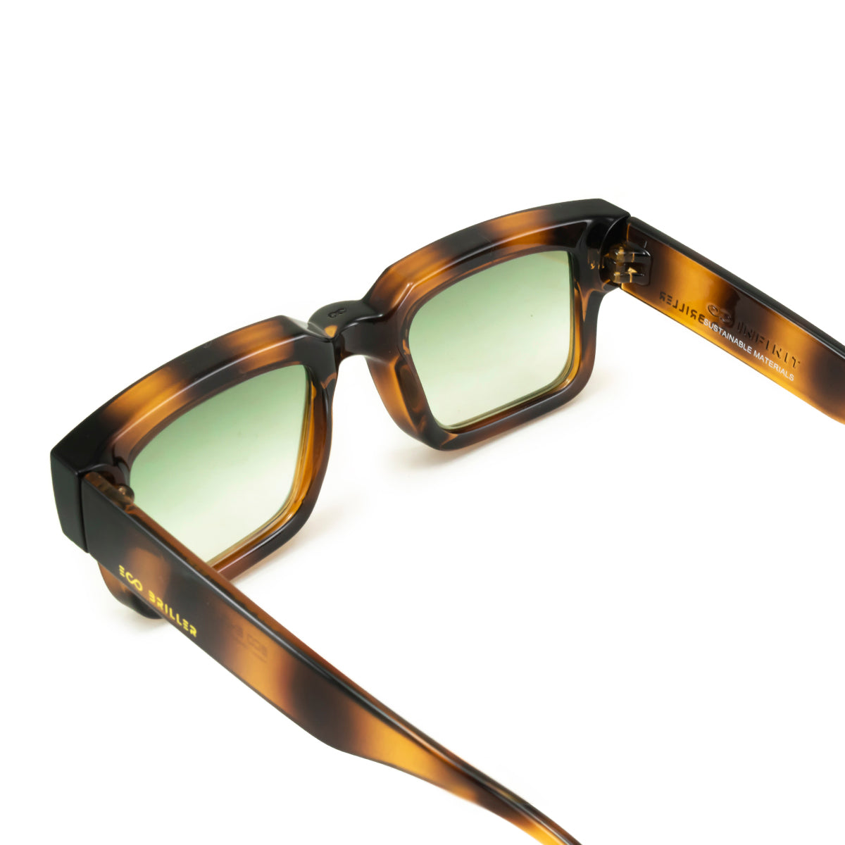 Anteojos De Sol Exclamation Carey Lente Oliva Degrade Eco Sustentable