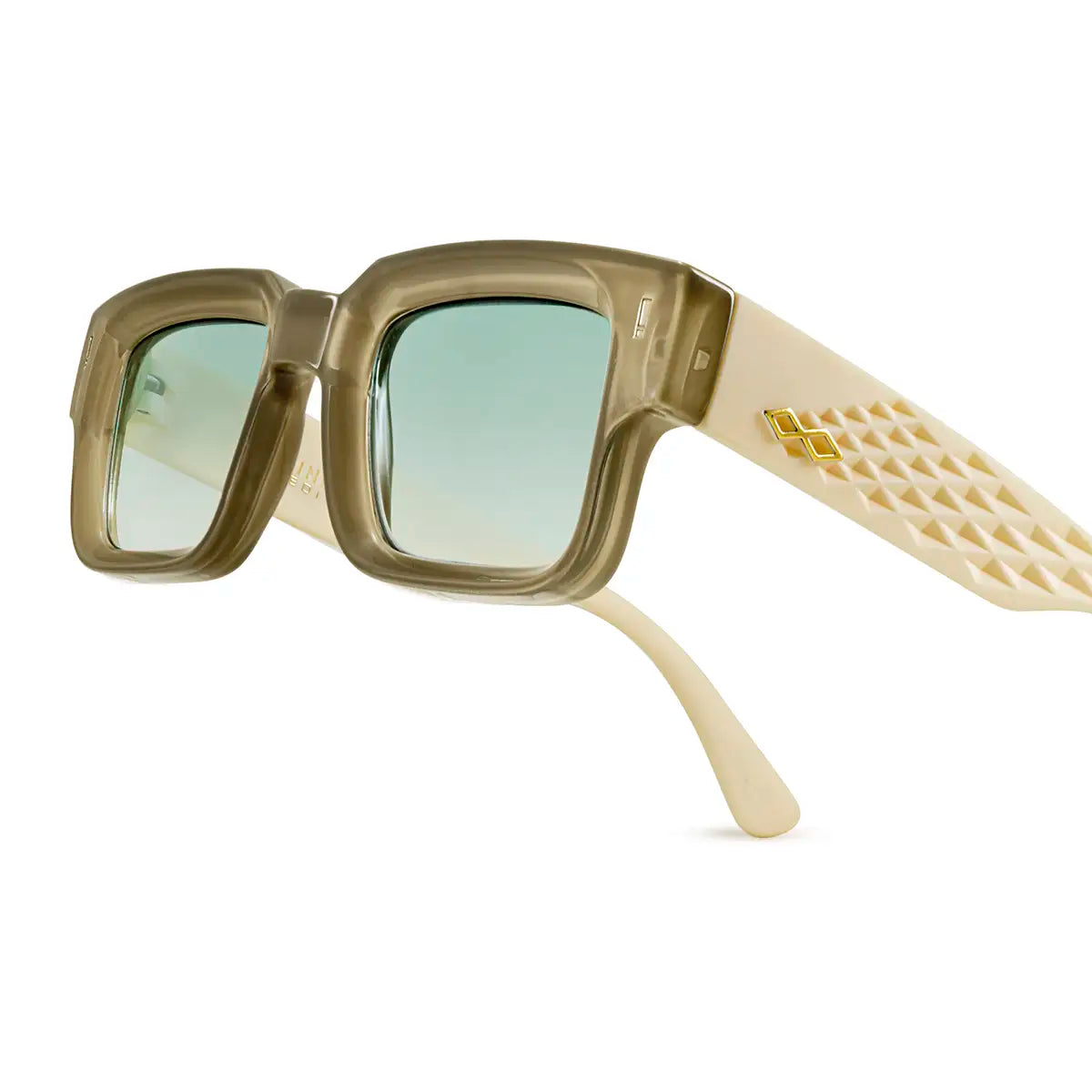 Exclamation 3D Milky Brown Lente Verde Degrade