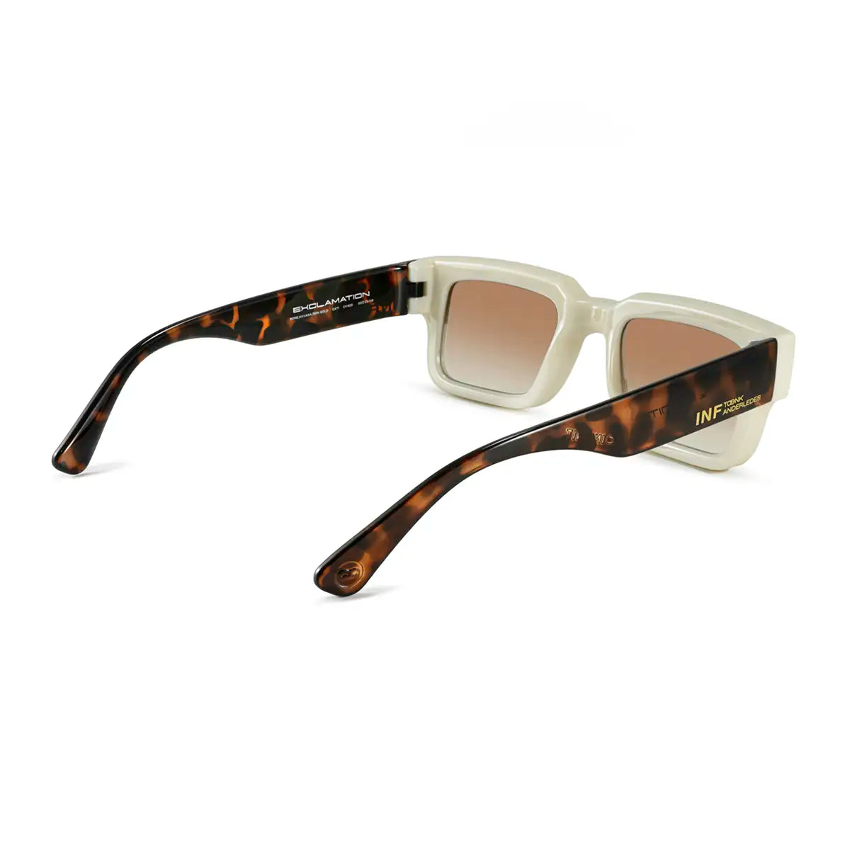 Exclamation Bone Carey Lente Suave Espejada Dorada Degrade