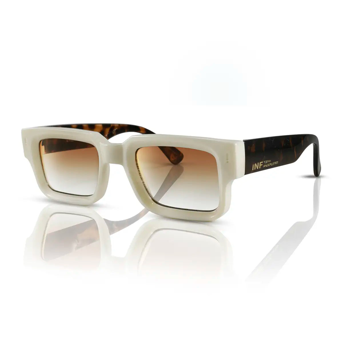 Exclamation Bone Carey Lente Suave Espejada Dorada Degrade