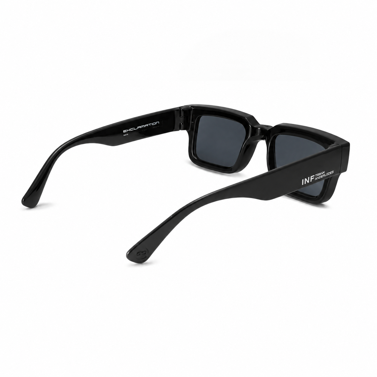 Exclamation Negro Brillo Lente Gris