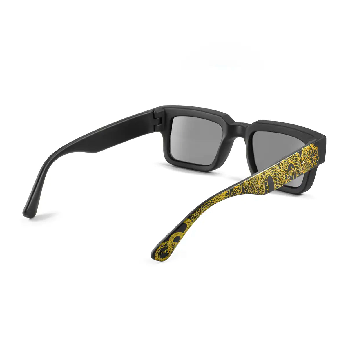 Exclamation Dragon Dorado Negro Mate Lente Gris