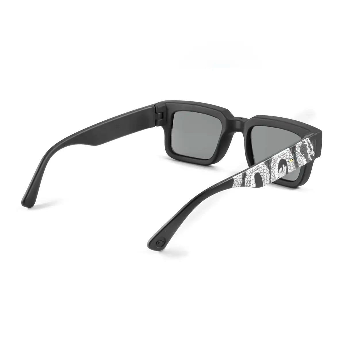 Exclamation Dragon Plateado Negro Mate Lente Gris