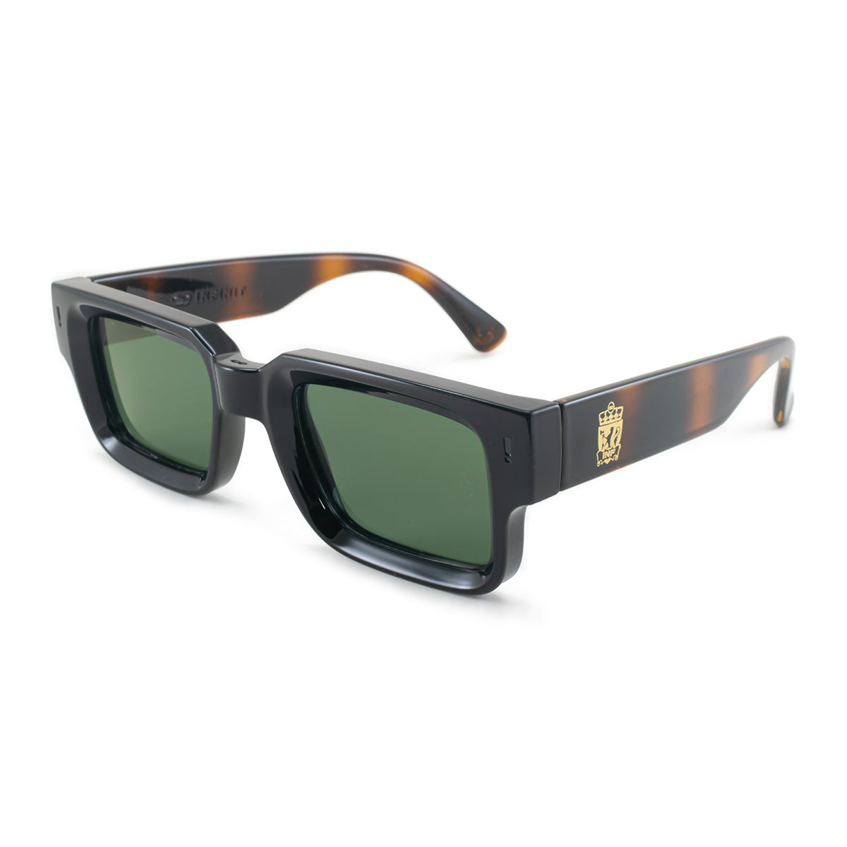 Exclamation Negro Brillo Carey Lente Verde Polarizado