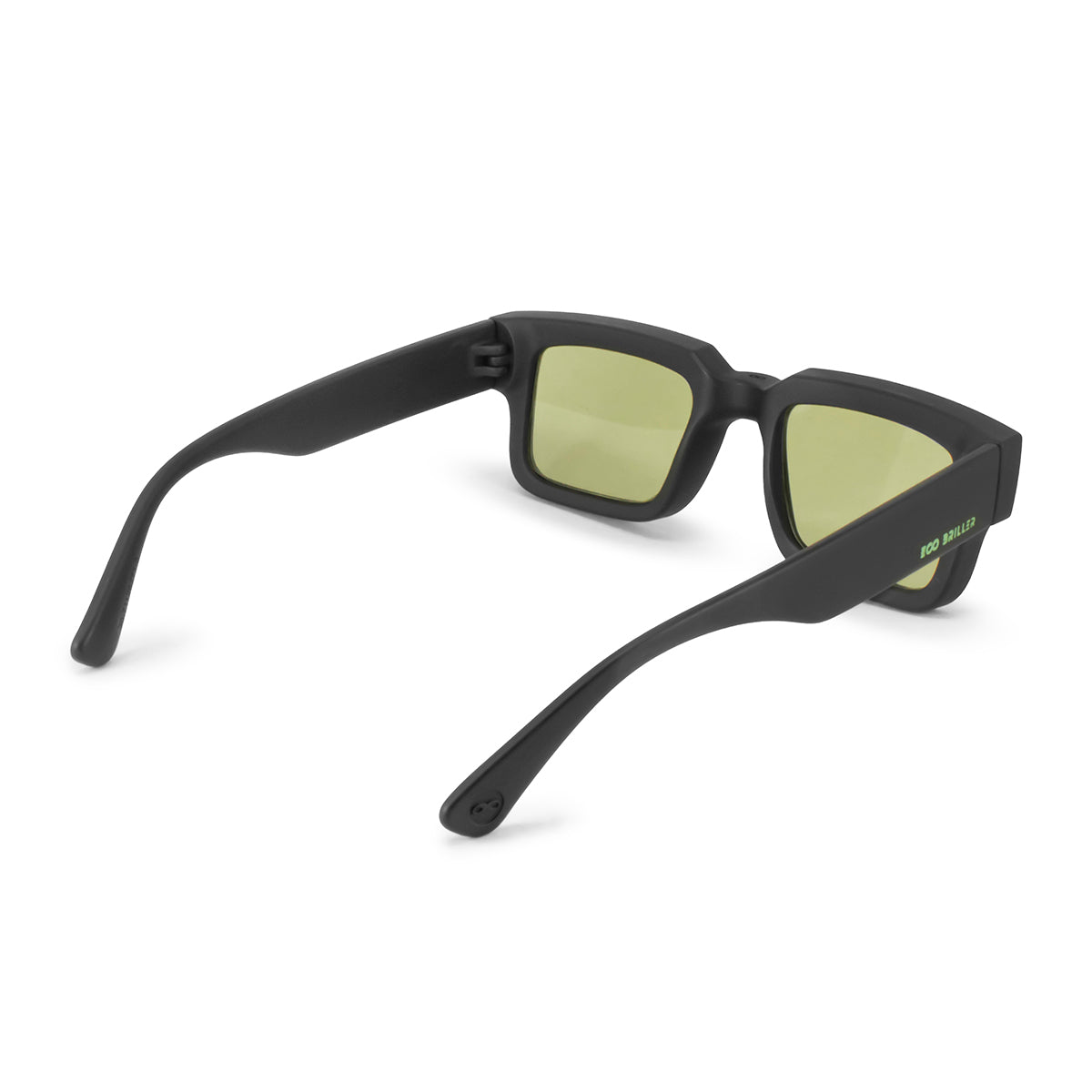 Anteojos De Sol Exclamation Negro Mate Lente Verde Eco Sustentable