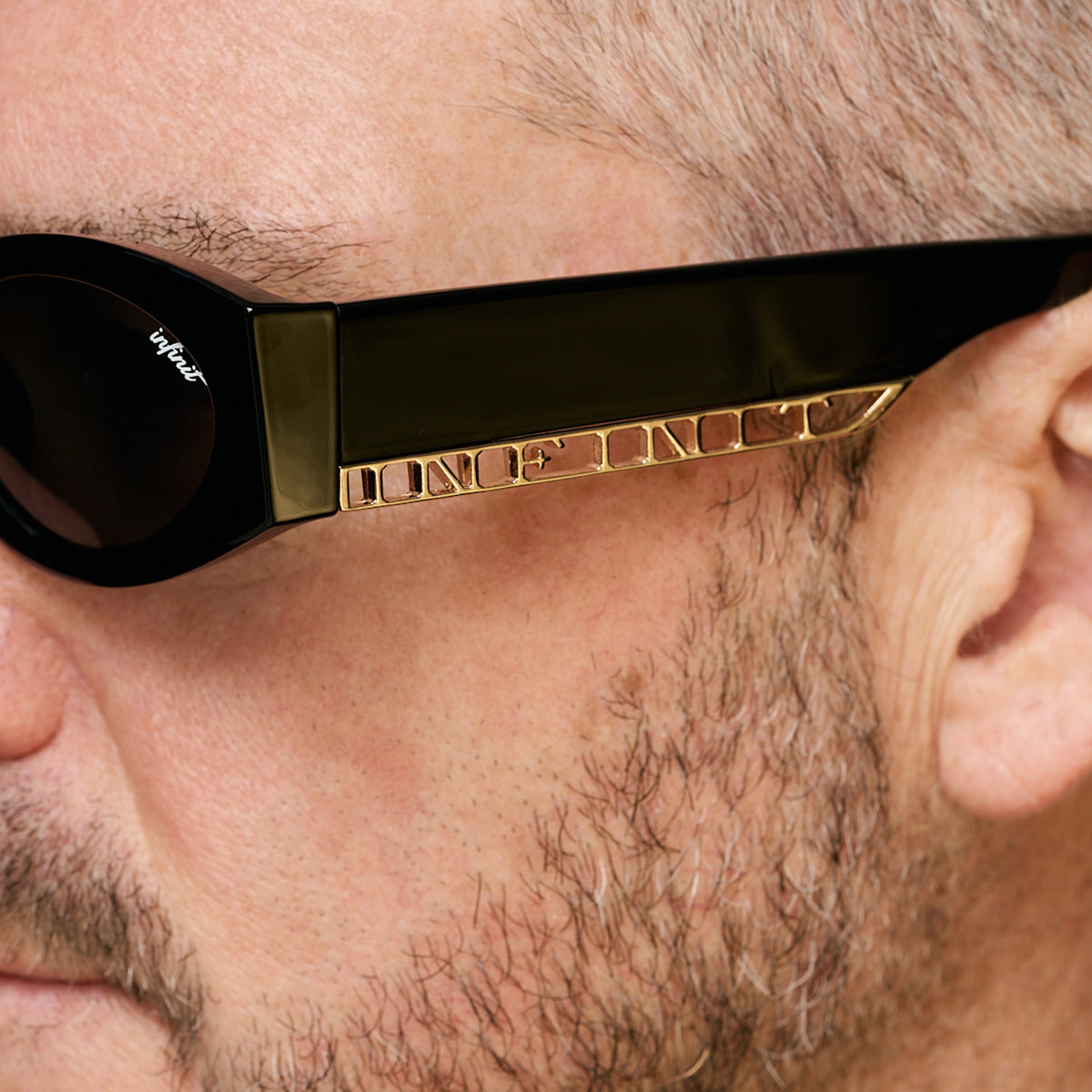 Florida Negro Brillo Lente Gris