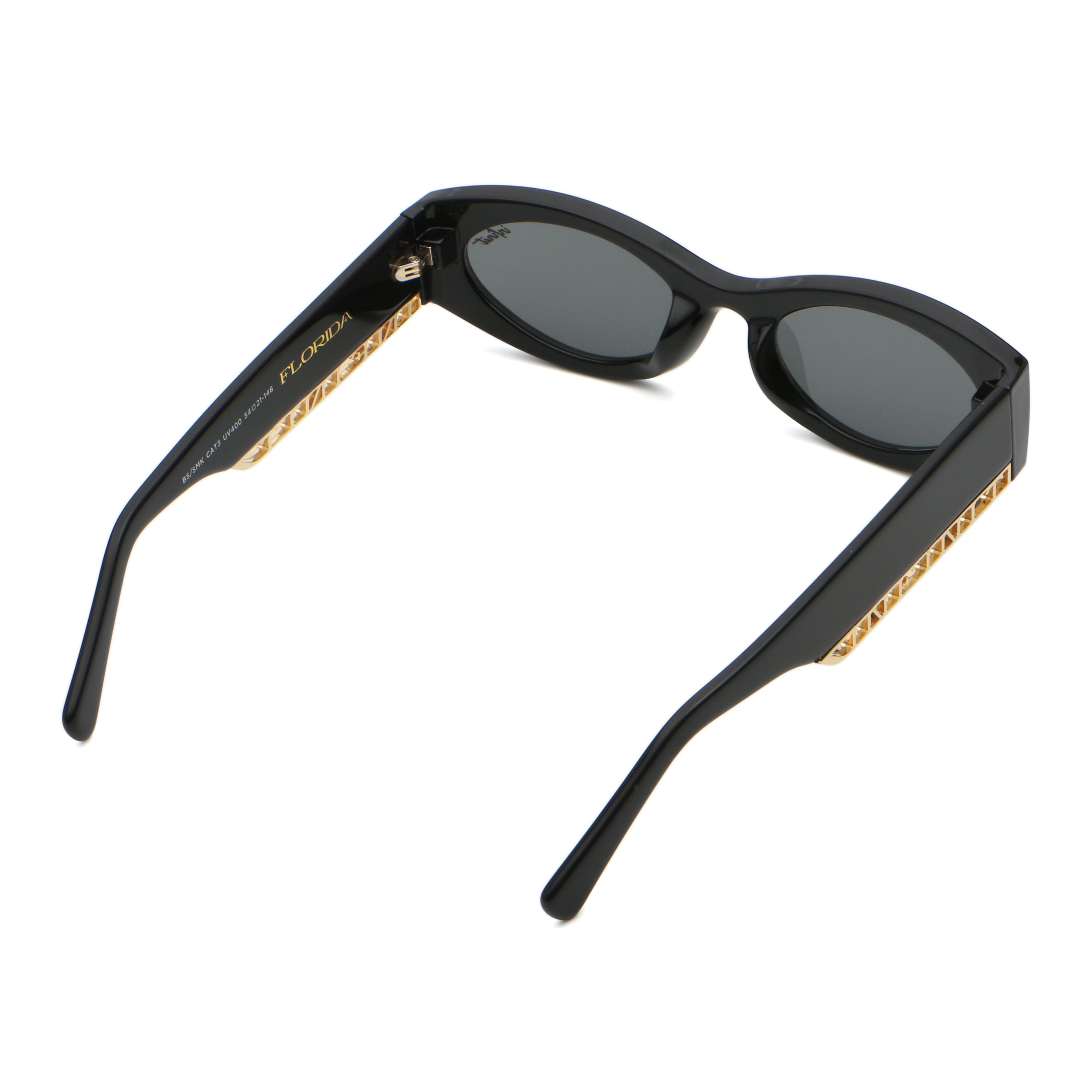 Florida Negro Brillo Lente Gris