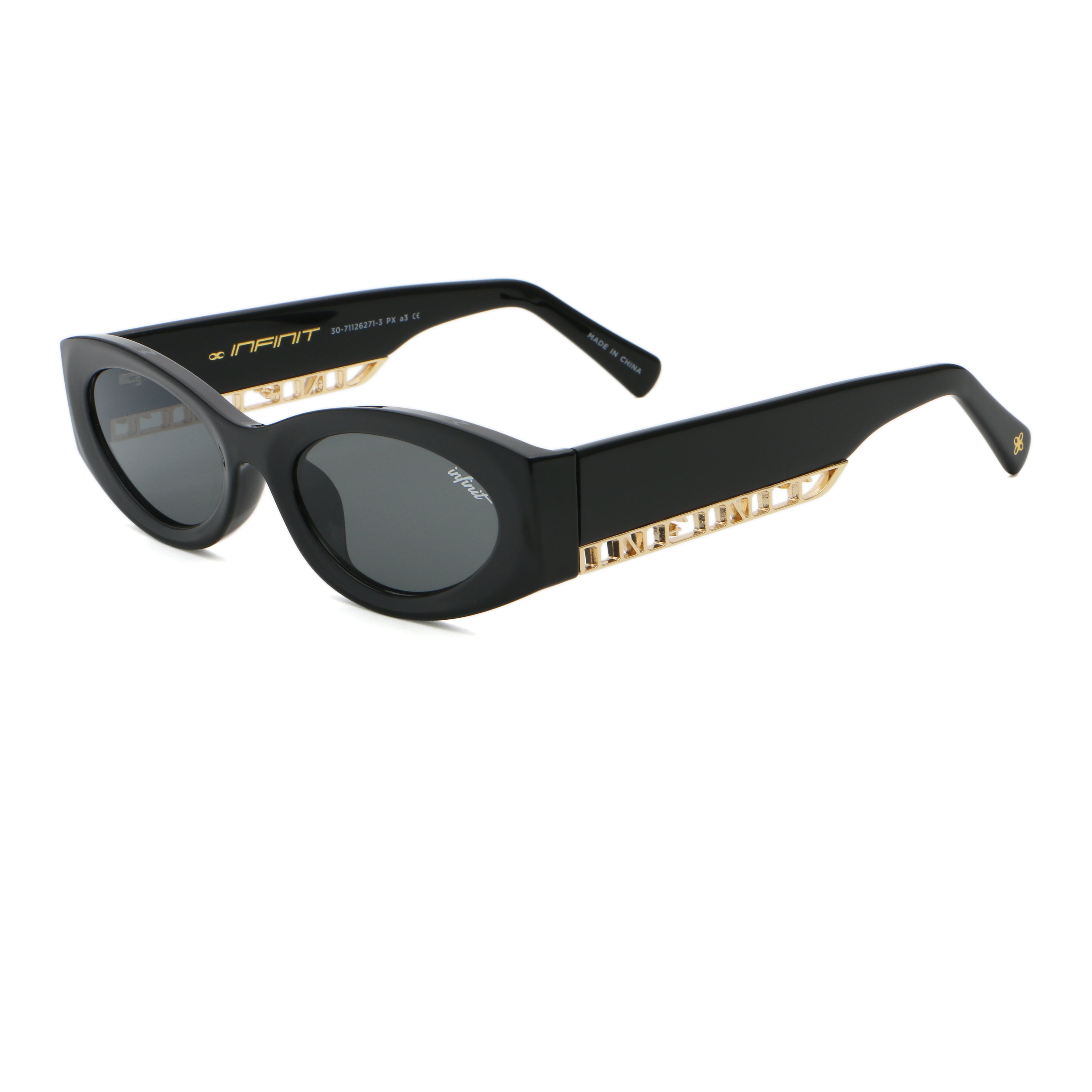 Florida Negro Brillo Lente Gris