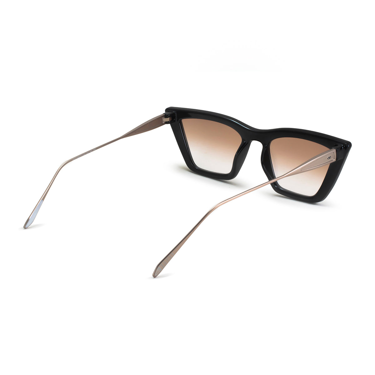 Anteojos De Sol Frida Special Metal Edition Negro Brillo Lente Suave Espejada Dorada Degrade