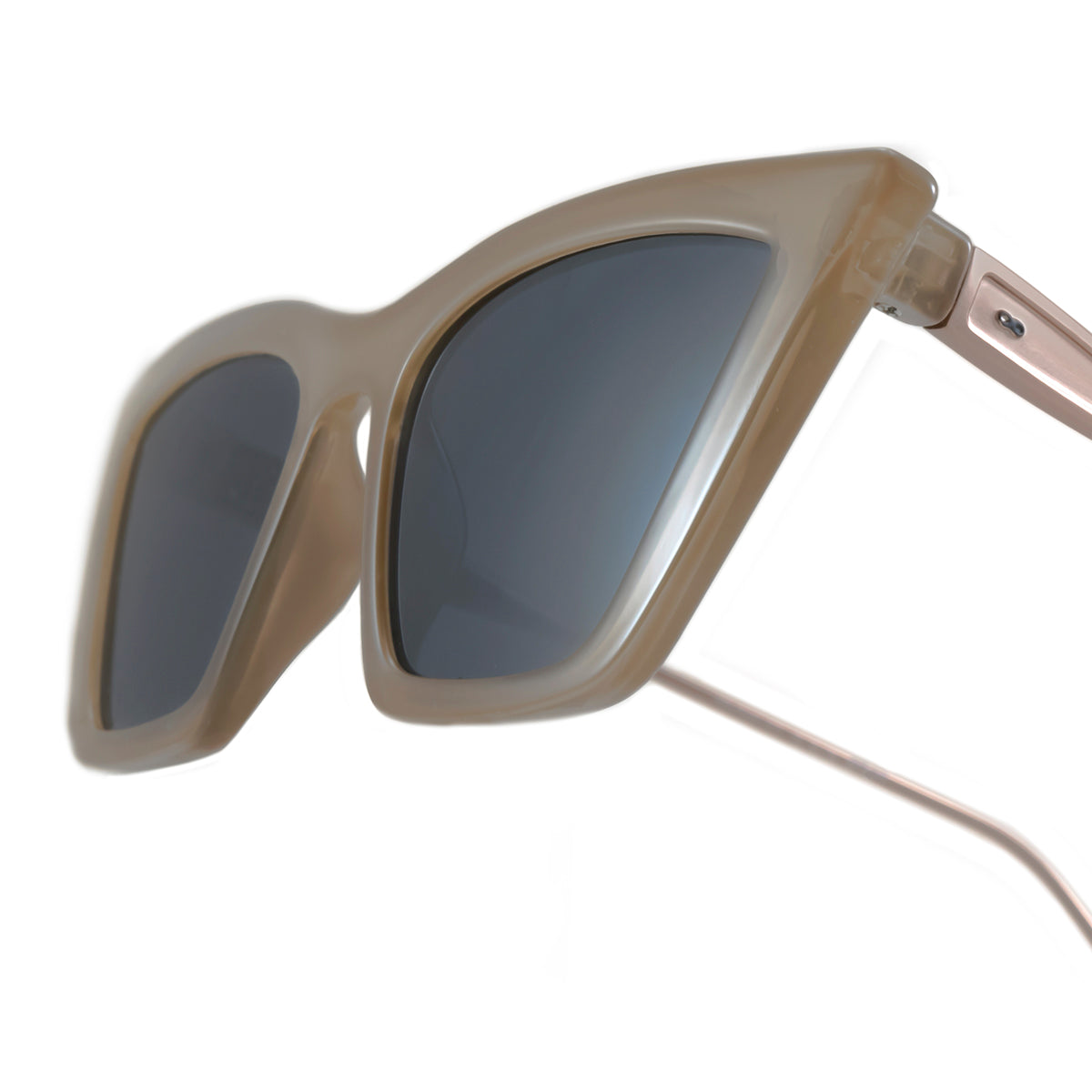 Anteojos De Sol Frida Special Metal Edition Milky Brown Lente Gris