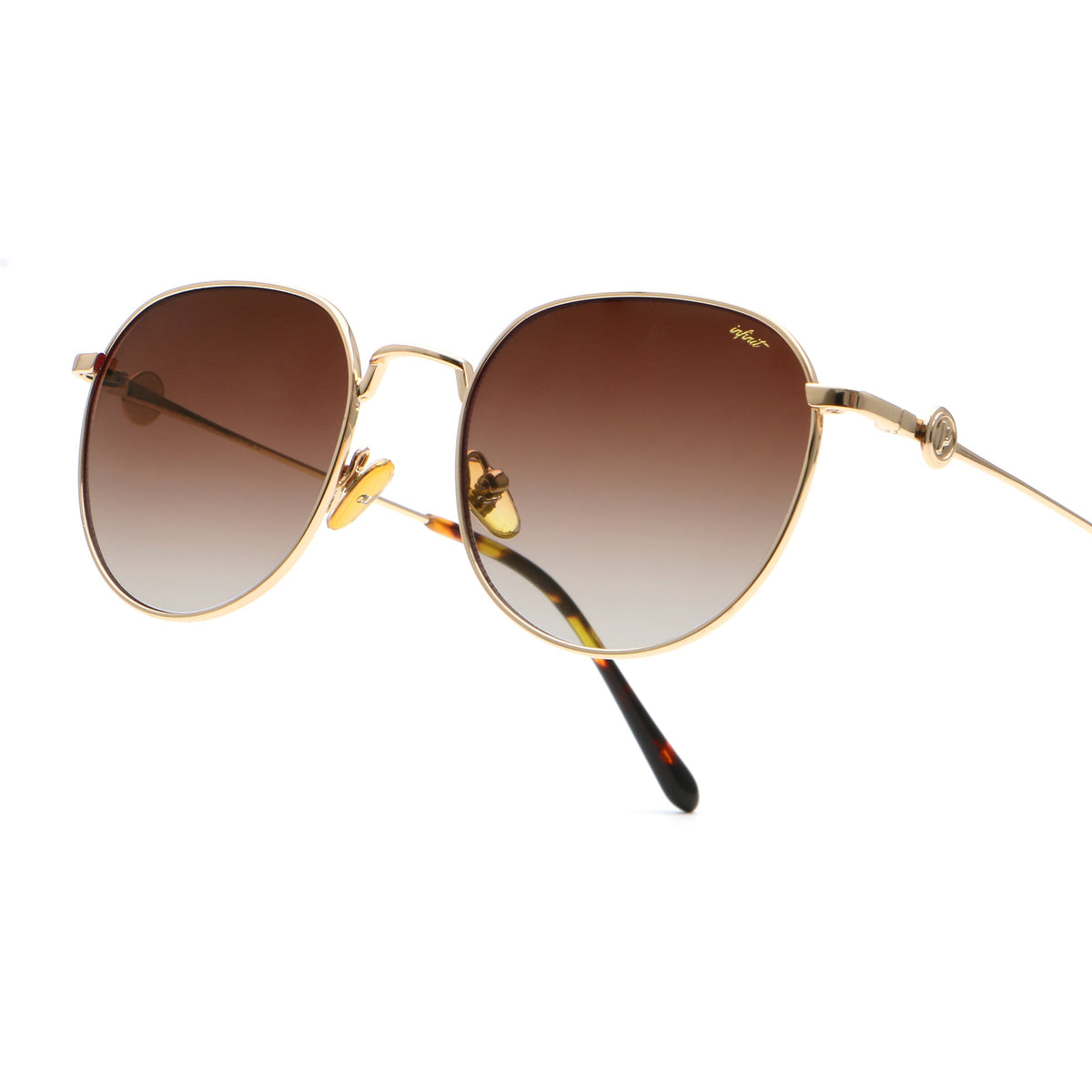Gaia Dorado Lente Marron Degrade By Pampita