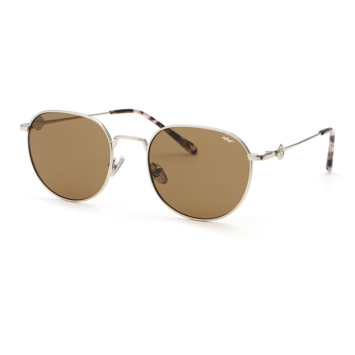 Gaia Plateado Lente Marron By Pampita