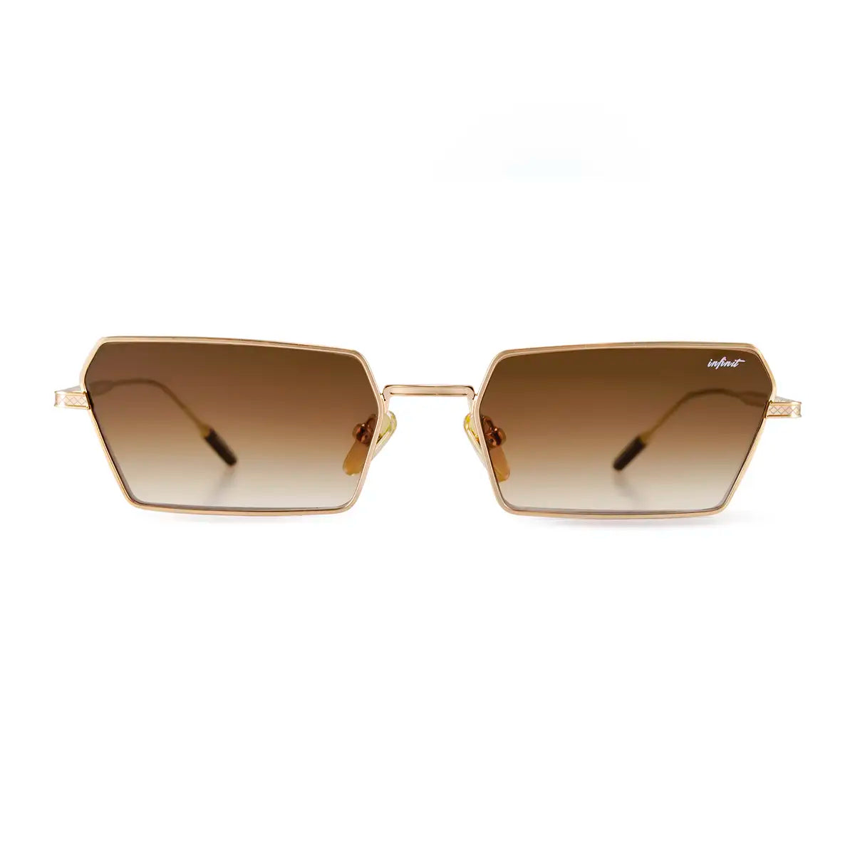 Anteojos De Sol Gibson Dorado Lente Marron Degrade