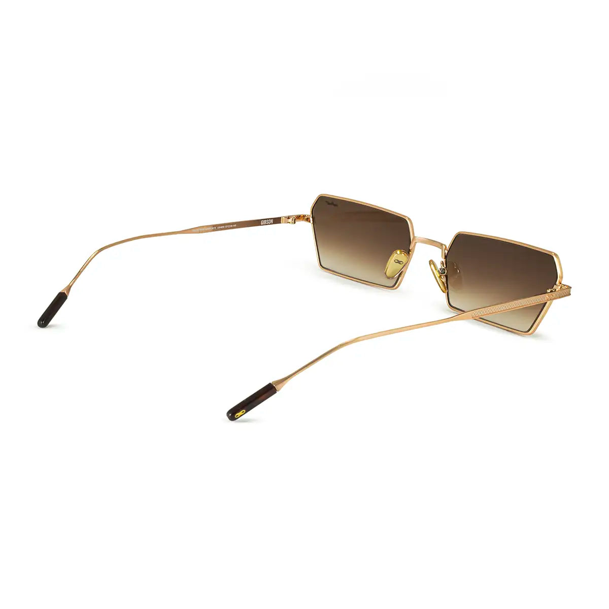 Anteojos De Sol Gibson Dorado Lente Marron Degrade