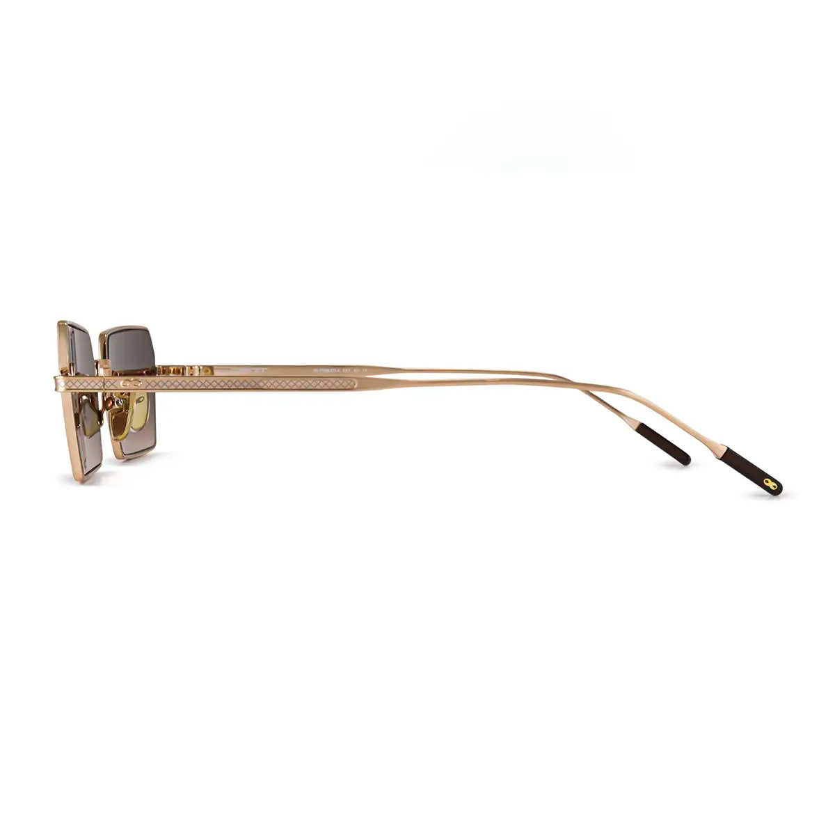Anteojos De Sol Gibson Dorado Lente Marron Degrade