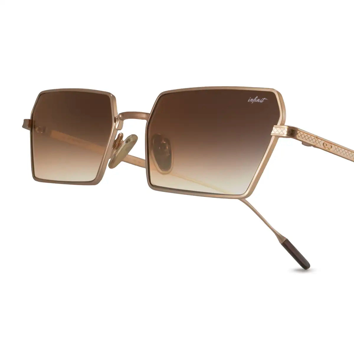 Anteojos De Sol Gibson Dorado Lente Marron Degrade