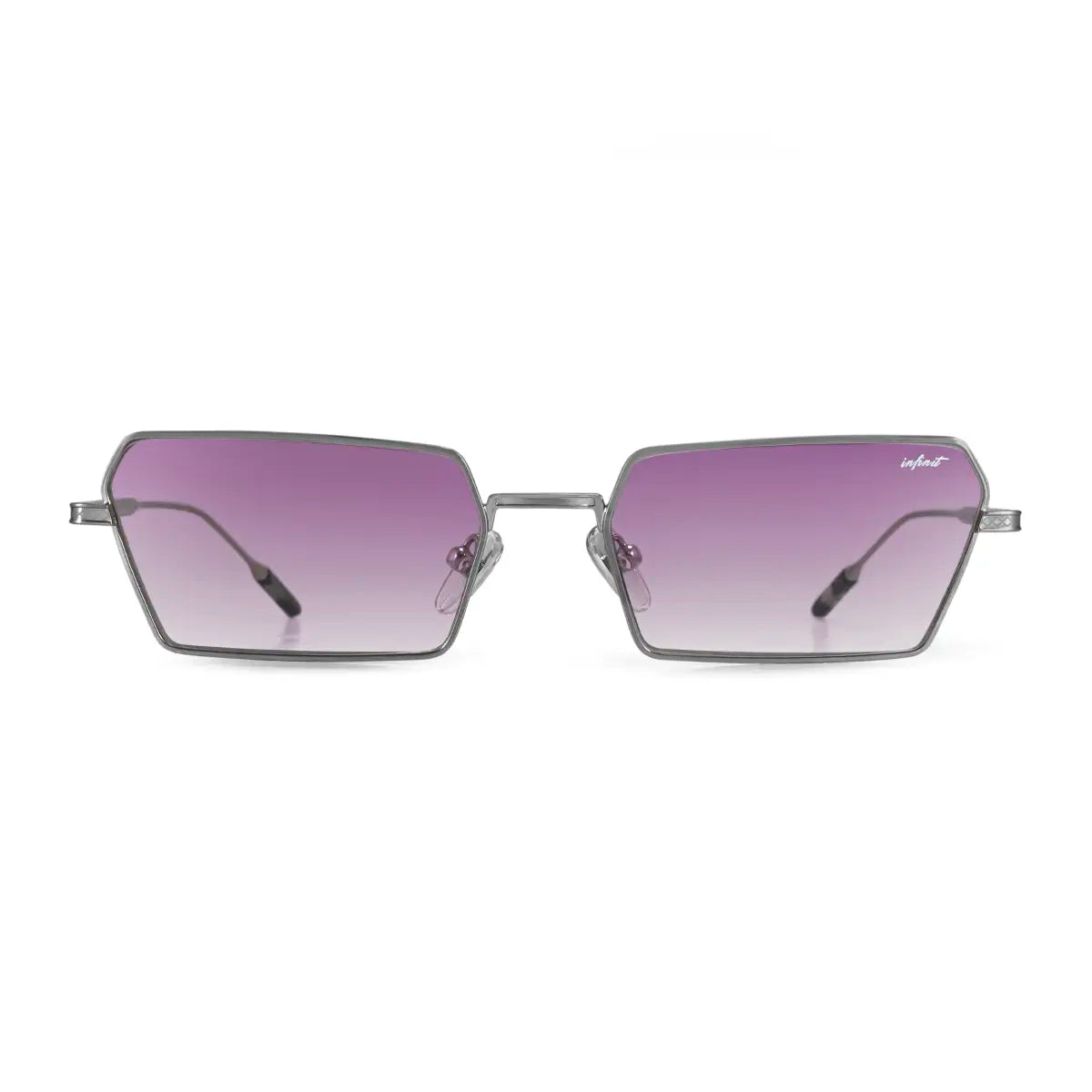 Anteojos De Sol Gibson Plateado Lente Violeta Degrade