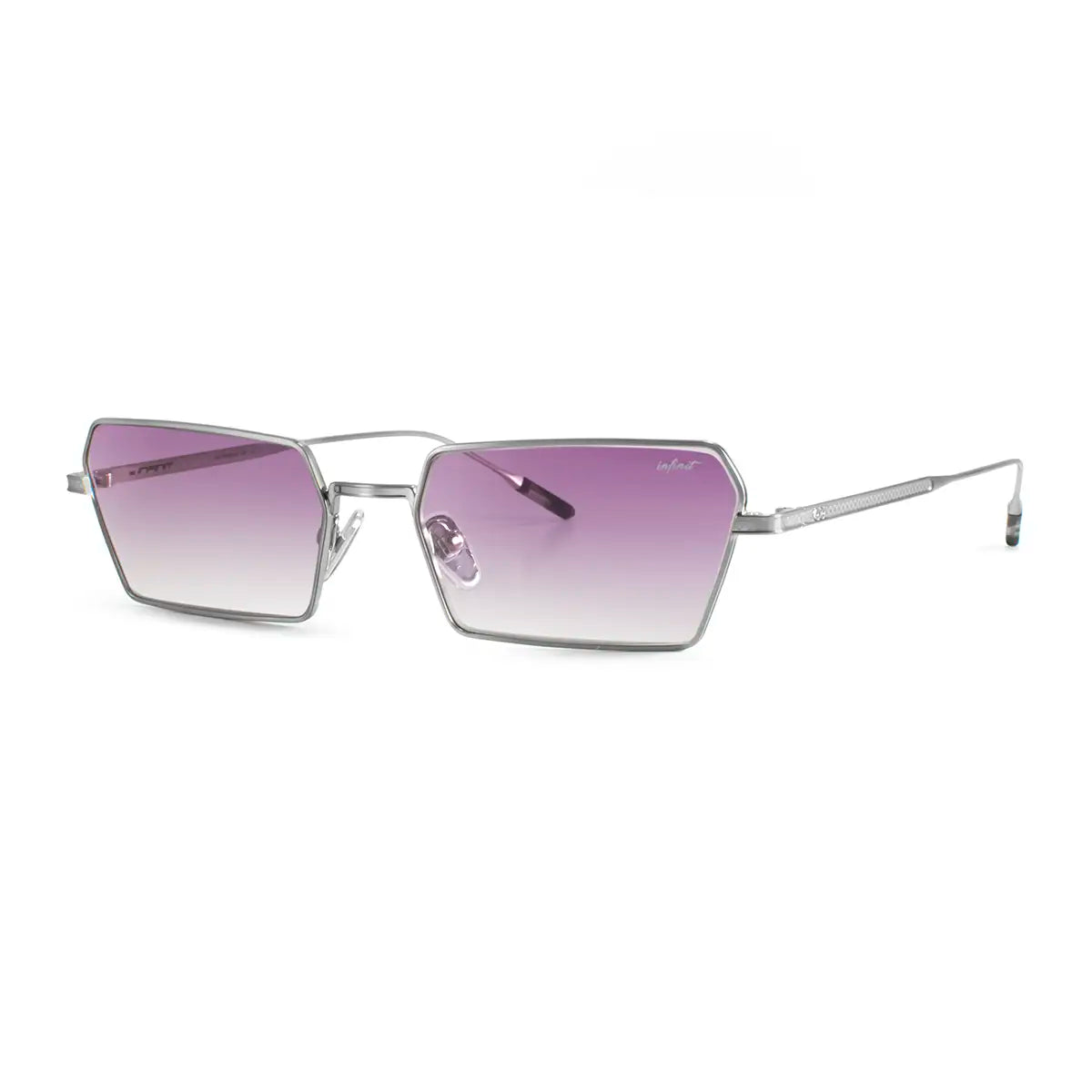 Anteojos De Sol Gibson Plateado Lente Violeta Degrade