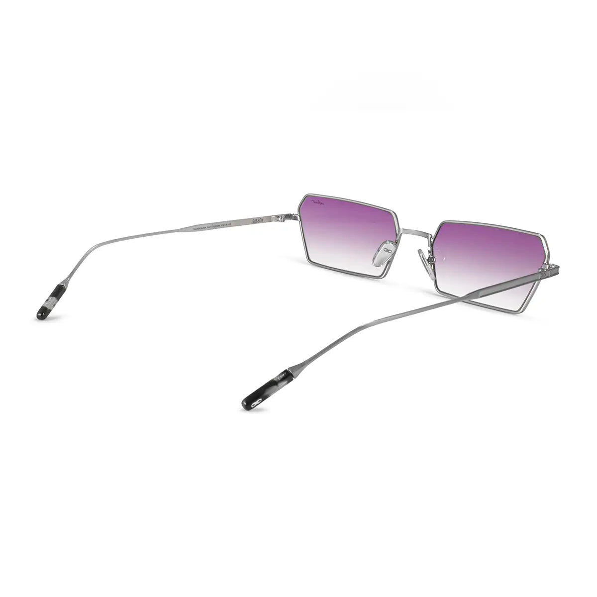 Anteojos De Sol Gibson Plateado Lente Violeta Degrade