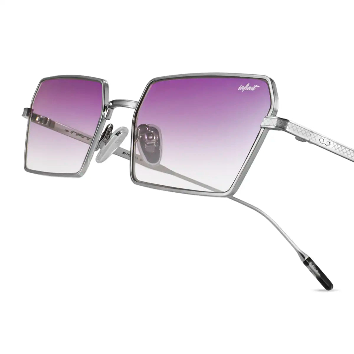 Anteojos De Sol Gibson Plateado Lente Violeta Degrade
