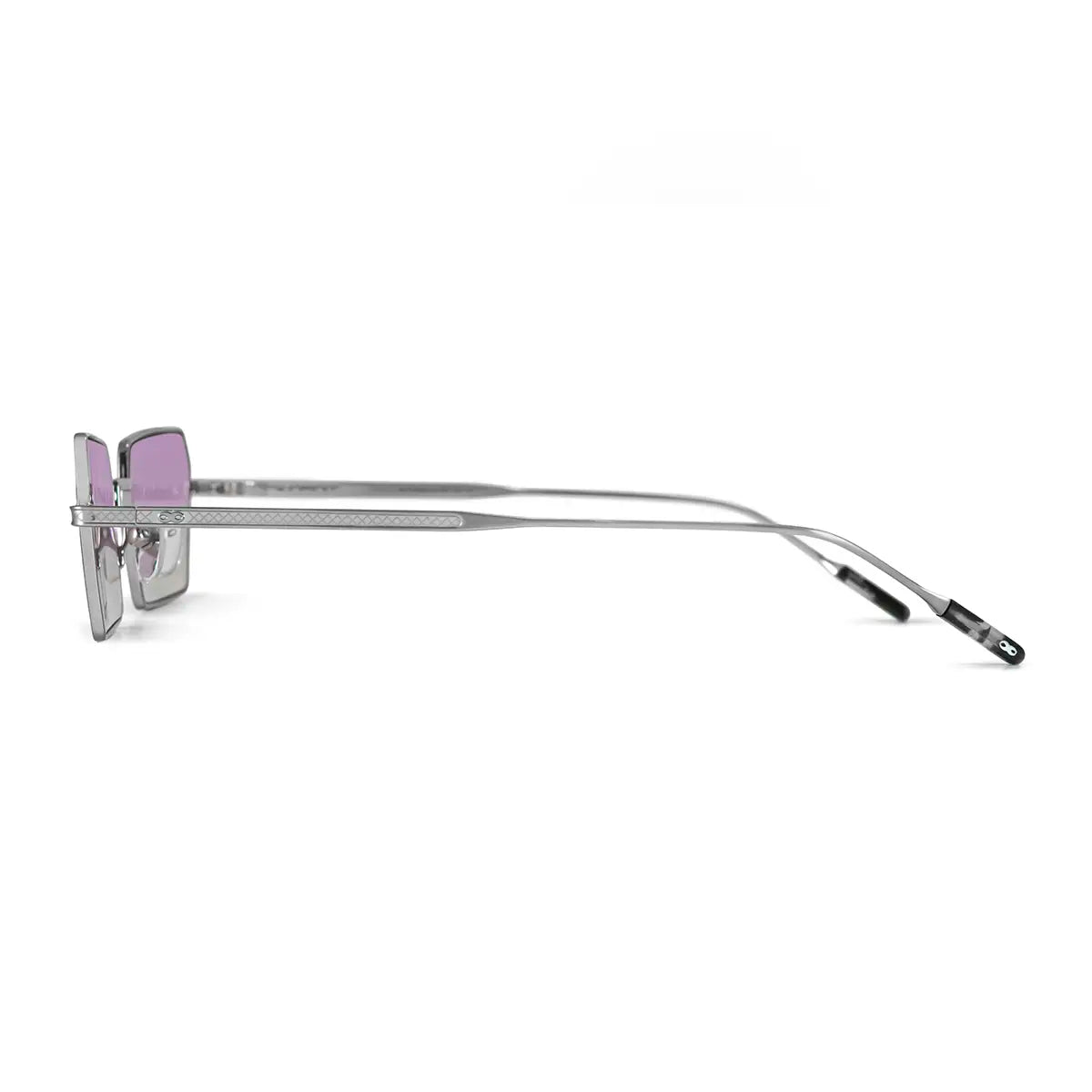 Anteojos De Sol Gibson Plateado Lente Violeta Degrade