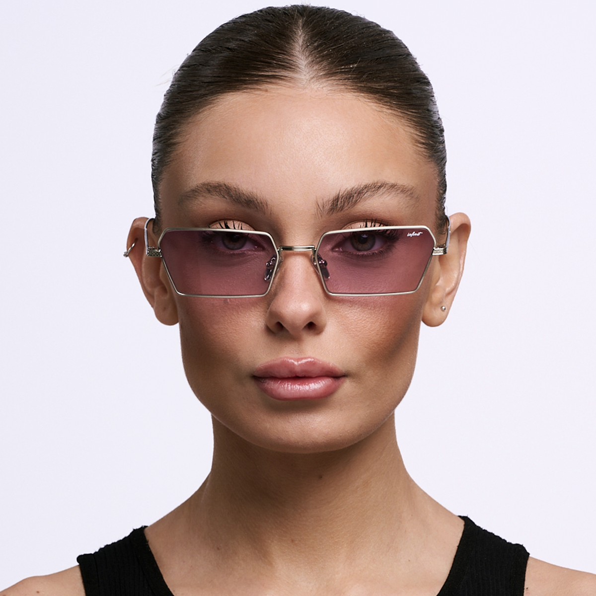 Anteojos De Sol Gibson Plateado Lente Violeta Degrade