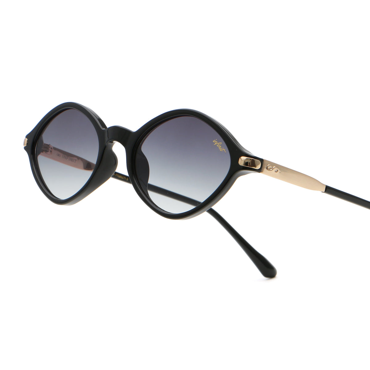 Guiza Negro Brillo Lente Gris Degrade