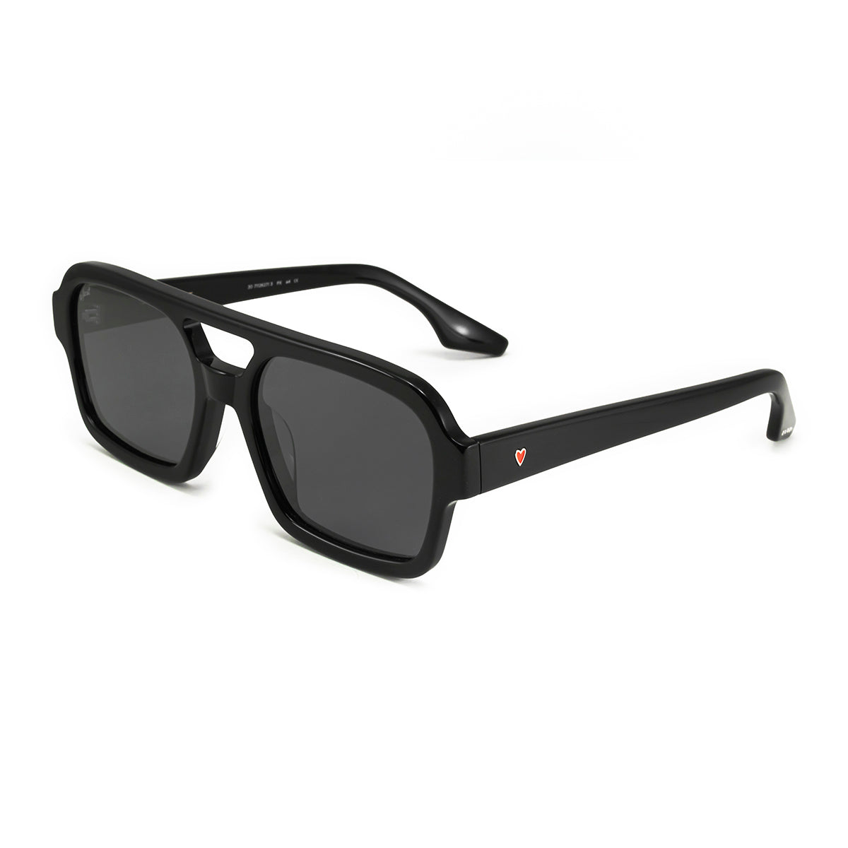Hearts Premium Lúdica Series Negro Brillo Lente Gris Polarizado