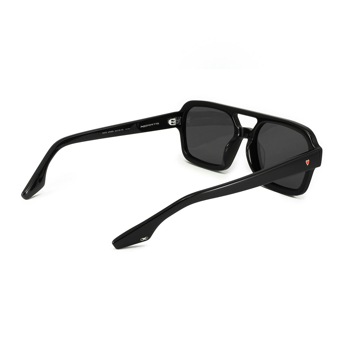 Hearts Premium Lúdica Series Negro Brillo Lente Gris Polarizado