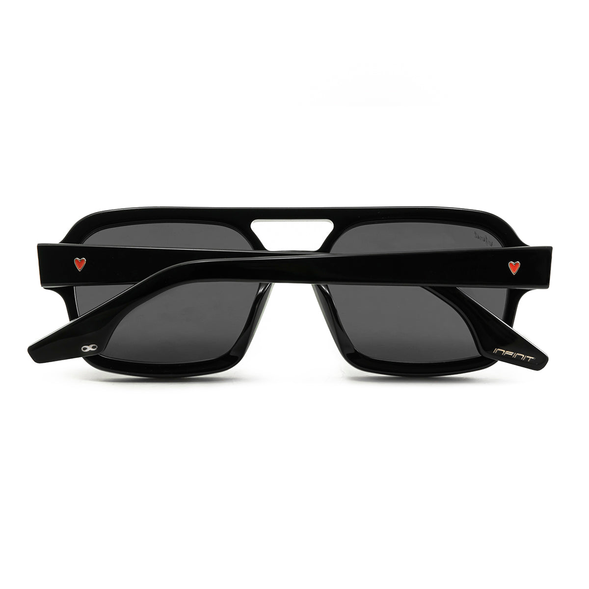 Hearts Premium Lúdica Series Negro Brillo Lente Gris Polarizado