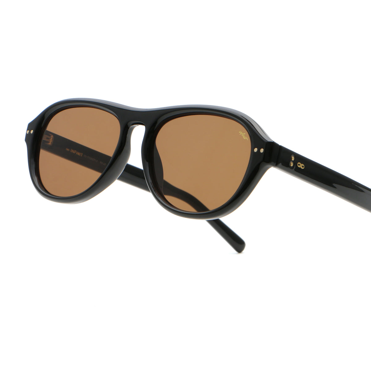 Hollywood Negro Brillo Lente Marron