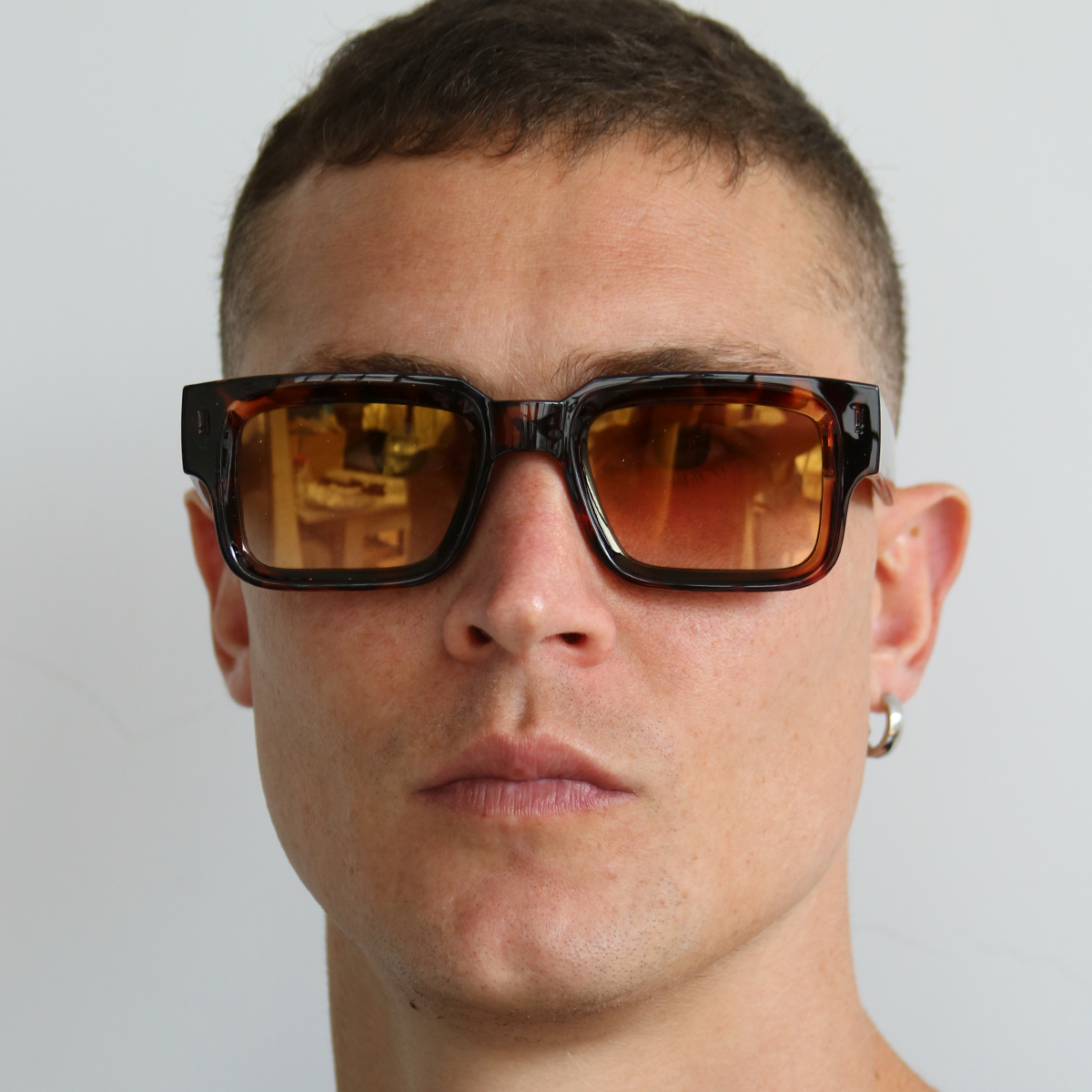 Exclamation Carey Lente Suave Espejada Dorada Degrade