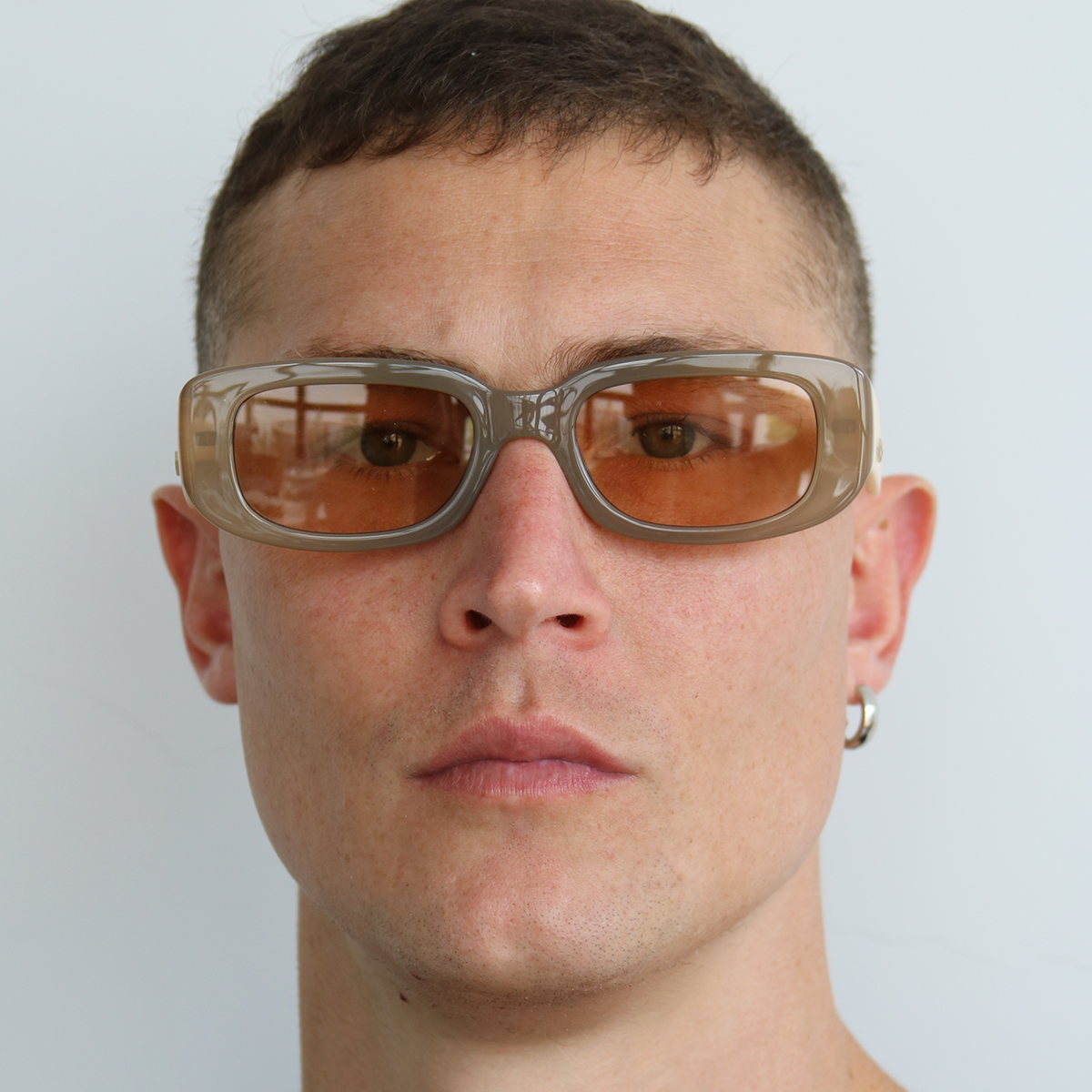 New York 3D Milky Brown Bone Lente Tostado