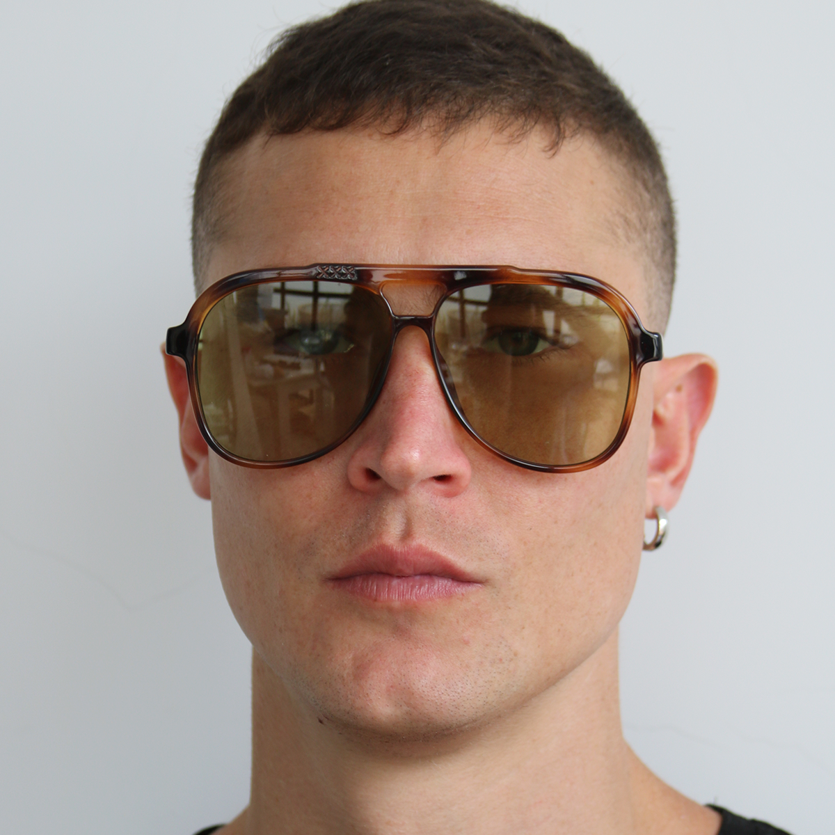 Triple Xxx Metal Carey Lente Verde