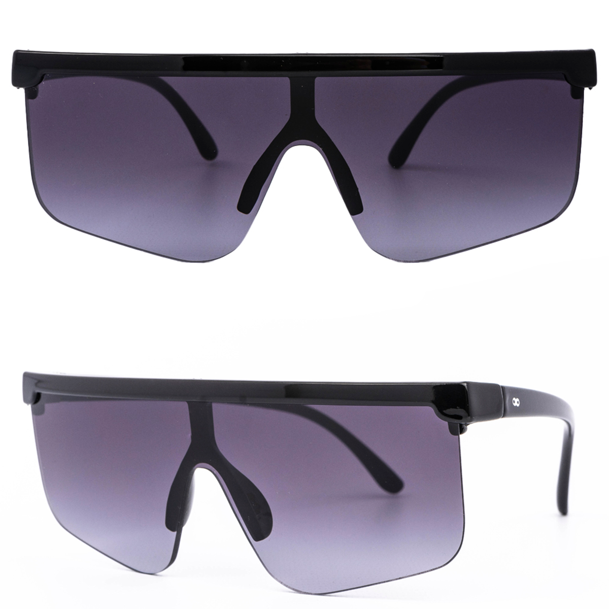 Hong Kong Negro Brillo Lente Gris Degradé