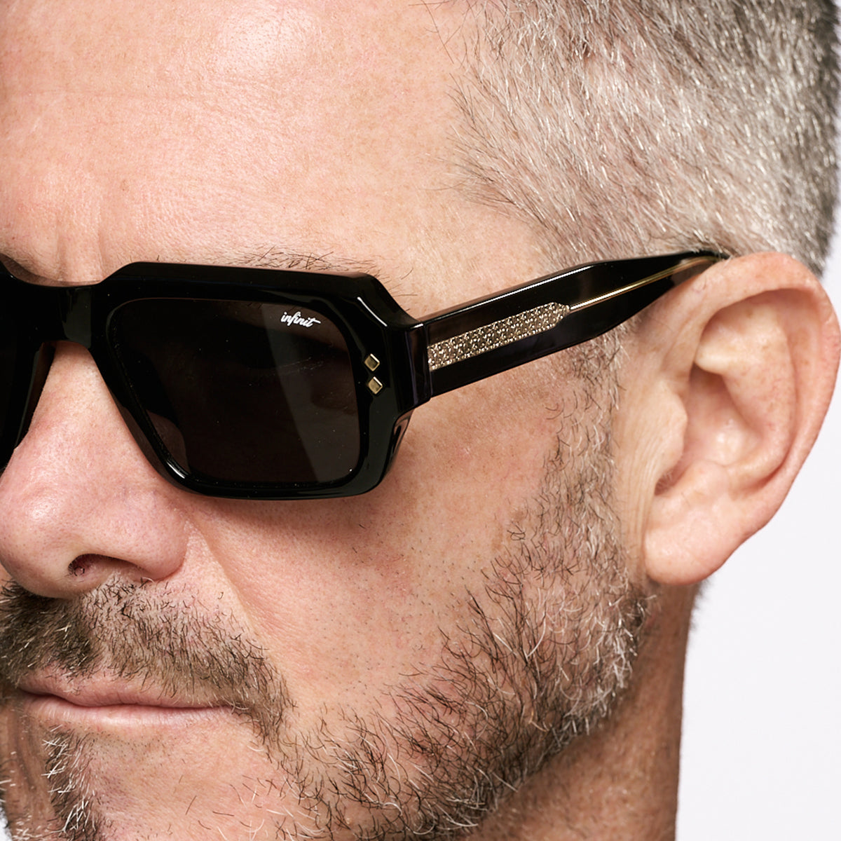 Houston Negro Brillo Lente Gris